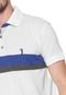 Camisa Polo Aleatory Reta Listrada Branca/Azul - Marca Aleatory
