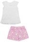 Pijama Kyly Curto Menina Estampa Cinza - Marca Kyly