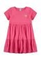 Vestido Infantil Aplique Termocolante Rosa - Marca VIDA COSTEIRA