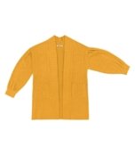 Cardigan Plus Size Em Canelado Tricot Secret Glam Amarelo - Marca Secret Glam