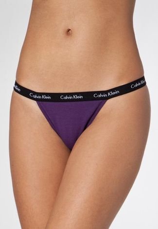Calcinha Calvin Klein String Roxa - Compre Agora