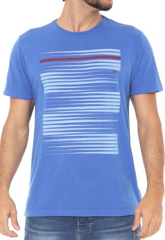 Camiseta Aramis Estampada Azul