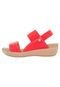 Sandália Usaflex Elásticos Vermelha - Marca Usaflex