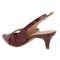 Sapato Scarpin Feminino Salto Baixo Fino Em Verniz Marsala 6030 - Marca Flor da Pele