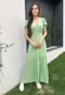 Vestido Hora de Diva Maxi Midi Mangas Fofas Verde Menta - Marca Hora de Diva