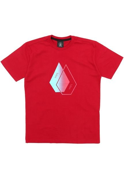 Camiseta Volcom Infantil Logo Vermelha - Marca Volcom