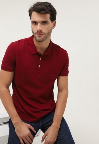 Camisa Polo Dudalina Reta Lisa Vinho Compre Agora Dafiti Brasil