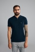 Polo Manga Curta Básica Malha Slim Fit - Azul Marinho GG HIGHSTIL - Marca HIGHSTIL