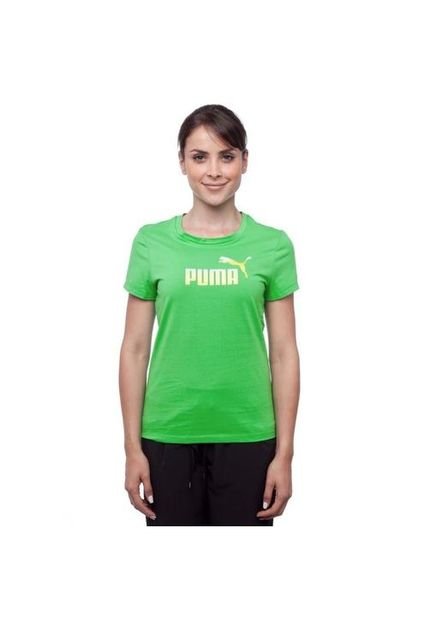 Camiseta Large Logo Verde - Marca Puma