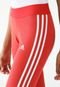 Legging adidas Sportswear Ajustada 3 Stripes Vermelha - Marca adidas Sportswear