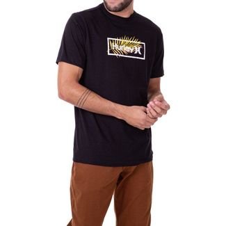 Camiseta Hurley Box Oversize Masculina Preto