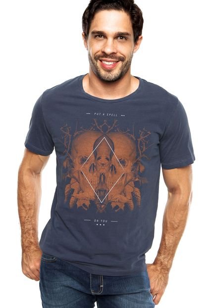 Camiseta DAFITI I.D. Skull Azul - Marca DAFITI I.D.