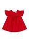 Vestido e Faixa em Laise para Bebê Quimby Vermelho - Marca Quimby