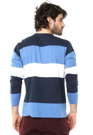 Camiseta Quiksilver Brasil Line Sleeve Azul