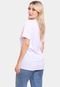 Tshirt Blusa Feminina Flores Retângulo Estampada Manga Curta Camiseta Camisa Branco - Marca ADRIBEN