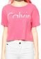 Blusa Calvin Klein Jeans Estampa Rosa - Marca Calvin Klein Jeans