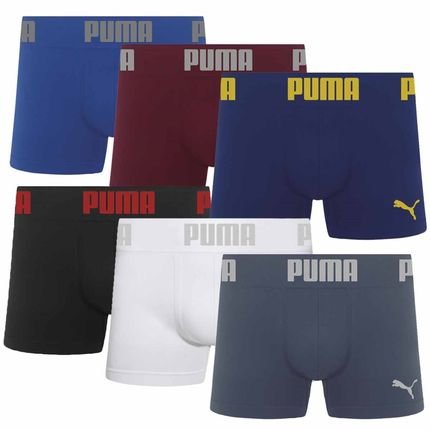 Kit 6 Cuecas Puma Boxer Sem Costura - Marca Puma