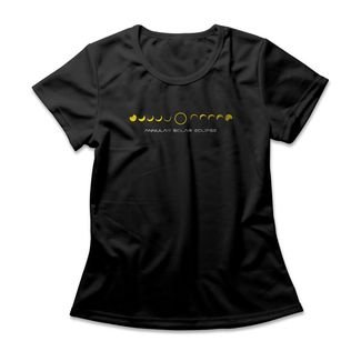 Camiseta Feminina Eclipse Solar - Preto