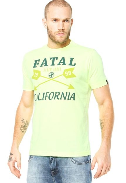 Camiseta Fatal Califórnia Amarela - Marca Fatal Surf