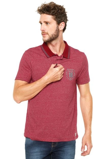 Camisa Polo Hering Regular Mescla Vermelha - Marca Hering