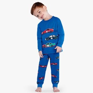 Pijama Brilha no Escuro Infantil Menino Kyly Azul