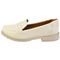 Sapato Feminino Mocassim Tratorado Donatella Shoes Bico Redondo Confort Off White Oxford - Marca Donatella Shoes