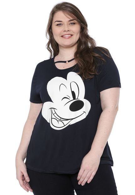 Blusa Cativa Disney Plus Mickey Azul-marinho - Marca Cativa Disney Plus