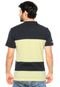Camiseta Manga Curta Aleatory Contraste Preto/Amarelo - Marca Aleatory