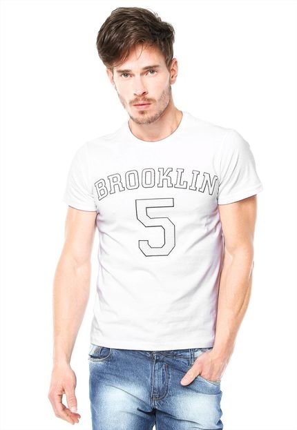 Camiseta FiveBlu Brooklin Branca - Marca FiveBlu
