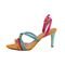 Sandália Bico Folha Salto Fino Luxo Em Napa Laranja e Colorida Lançamento - Marca Carolla Shoes