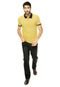 Camisa Polo DAFITI EDGE Malha Listra Amarela - Marca DAFITI EDGE