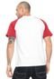 Camiseta FiveBlu Raglan Branca/ Vermelha - Marca FiveBlu