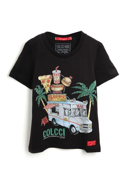 Camiseta Colcci Kids Menino Frontal Preta - Marca Colcci Kids