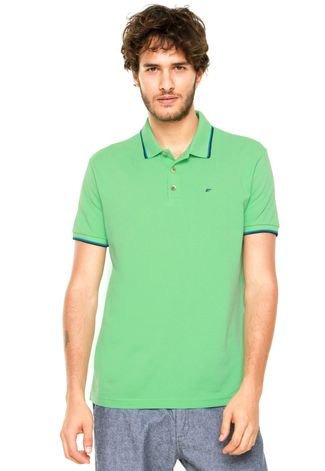 Camisa Polo Ellus Listras Verde