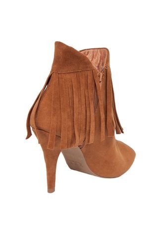 Ankle Boot DAFITI SHOES Franjas Caramelo