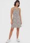 Vestido Linho Hering Curto Estampado Bege - Marca Hering