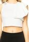 Blusa Lucy in The Sky Cropped Off White - Marca Lucy in The Sky