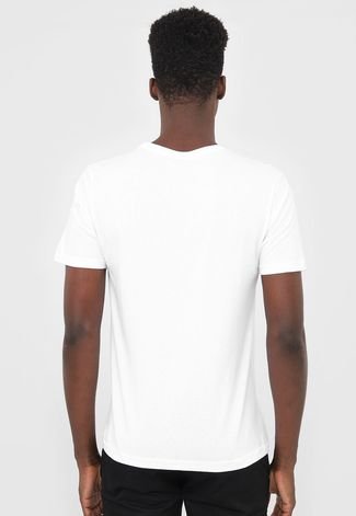 Camiseta Polo Wear Metalizada Branca