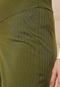 Calça Cropped Canelada Maria Filó Jogger Color Verde - Marca Maria Filó