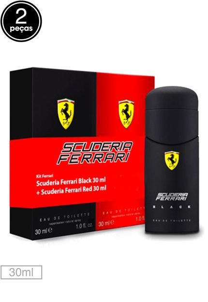 Kit Perfume Ferrari Black Red 30ml - Marca Ferrari Fragrances