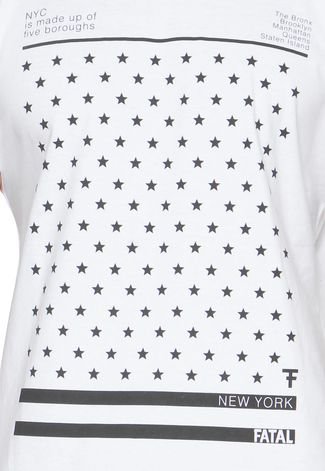 Camiseta Fatal Surf Estrelas Branca