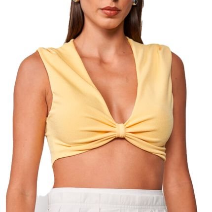 Top Colcci Pr25 Amarelo Cornish Feminino - Marca Colcci