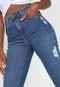 Calça Jeans Sawary Bootcut Puídos Azul - Marca Sawary