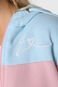 Blusa de Moletom Flanelada Aberta Tricats Color Block Rosa/Azul - Marca Tricats