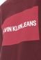 Moletom Fechado Calvin Klein Jeans Logo Vinho - Marca Calvin Klein Jeans