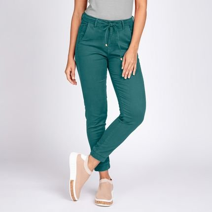 Calça Jogger Jeans Bloom tipo Moletom Verde Ultramar - Marca Bloom