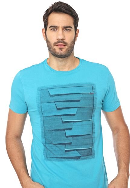 Camiseta Aramis Riscos Azul - Marca Aramis