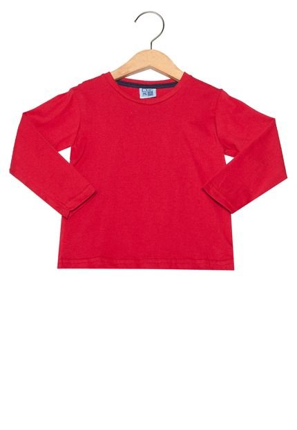 Camiseta Manga Longa DDK Basic Infantil Vermelha - Marca DDK