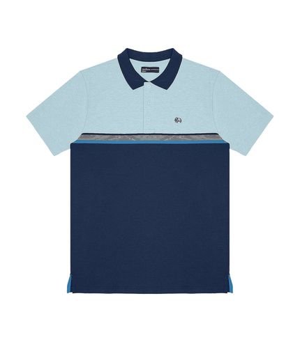 Camisa Polo Masculina Bicolor Rovitex Azul - Marca Rovitex