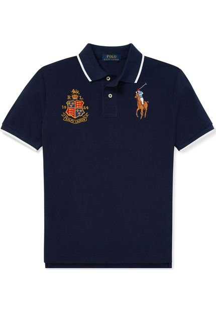 Camisa Polo Polo Ralph Lauren Reta Azul-Marinho - Marca Polo Ralph Lauren